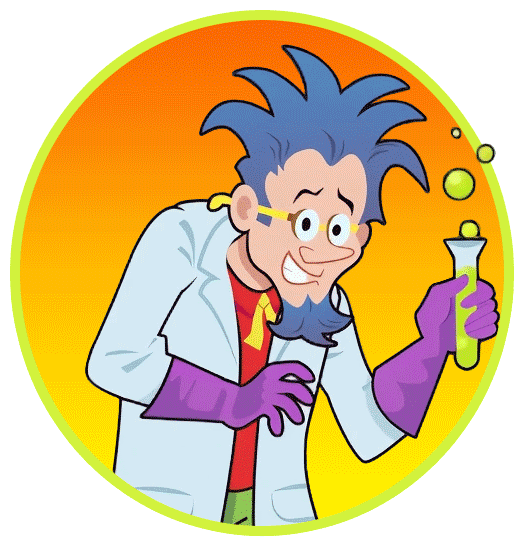 Dr. Forgetsit with a Test Tube